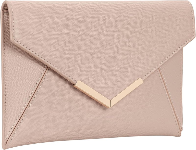 DEXMAY DM Dexmay Women Envelope Clutch Handbag Medium Saffiano Leather Foldover Clutch Purse - Image 2